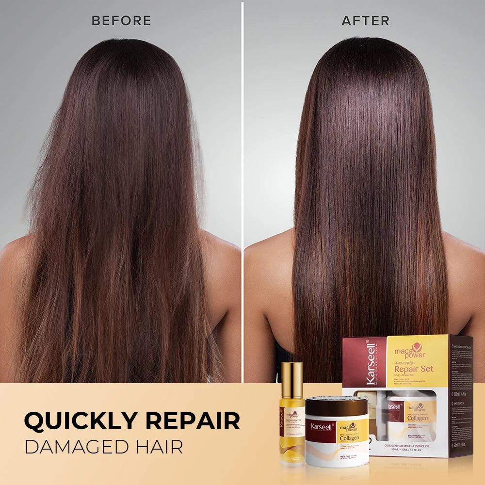 Karseell Hair Care Duo: Collagen Mask And Argan Oil Serum