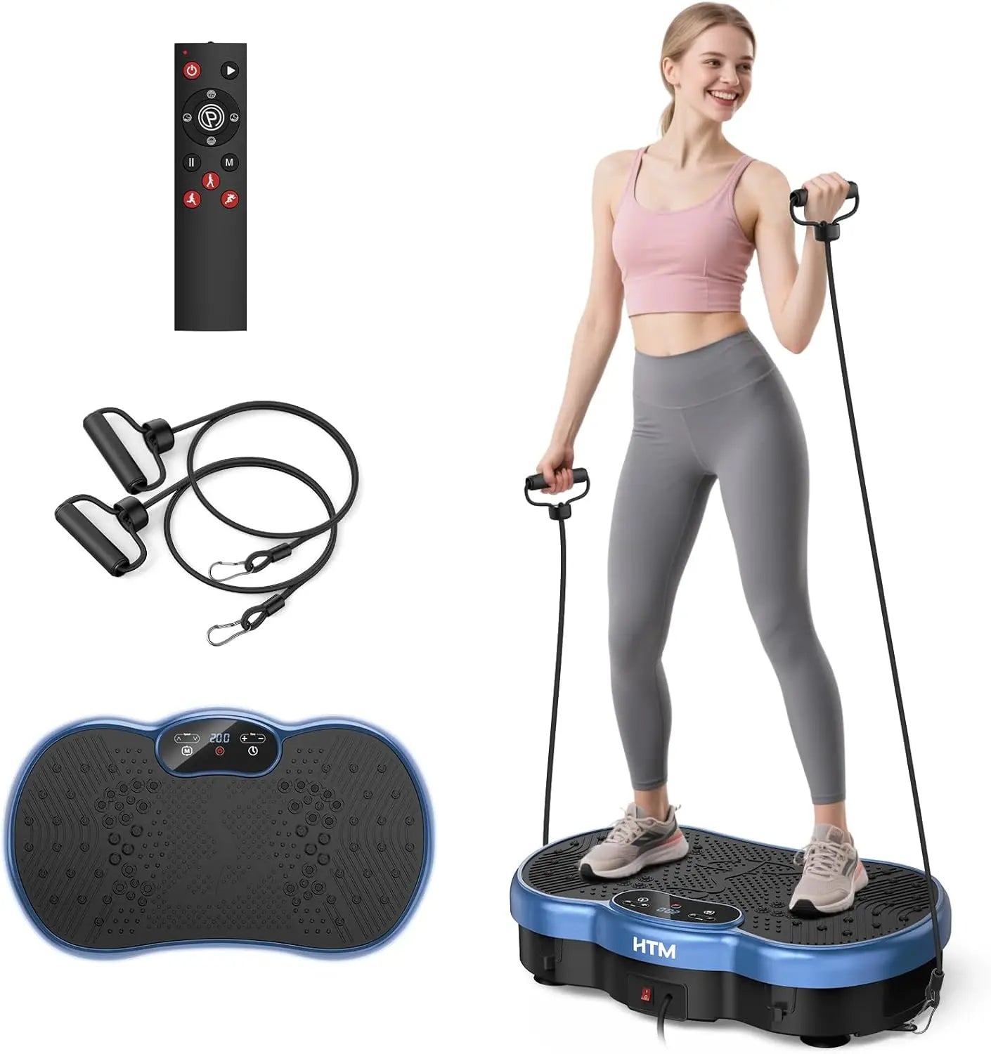 HTMM Fitness Vibration Plate Calorie Tracking For Whole Body Workout