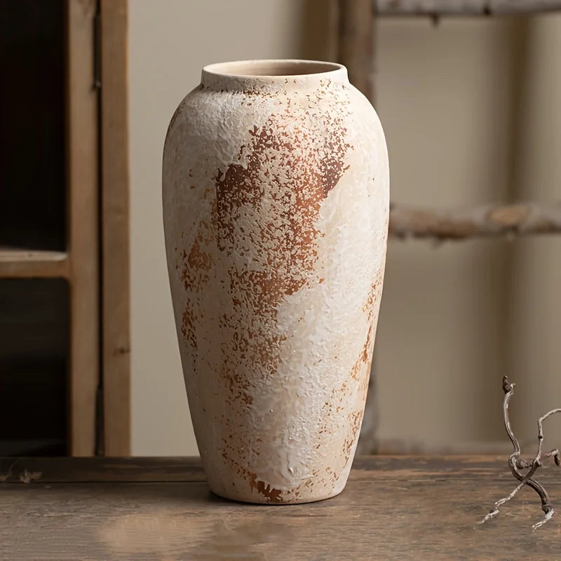 Elegant Retro Speckled Ceramic Flower Pot for Home Decor