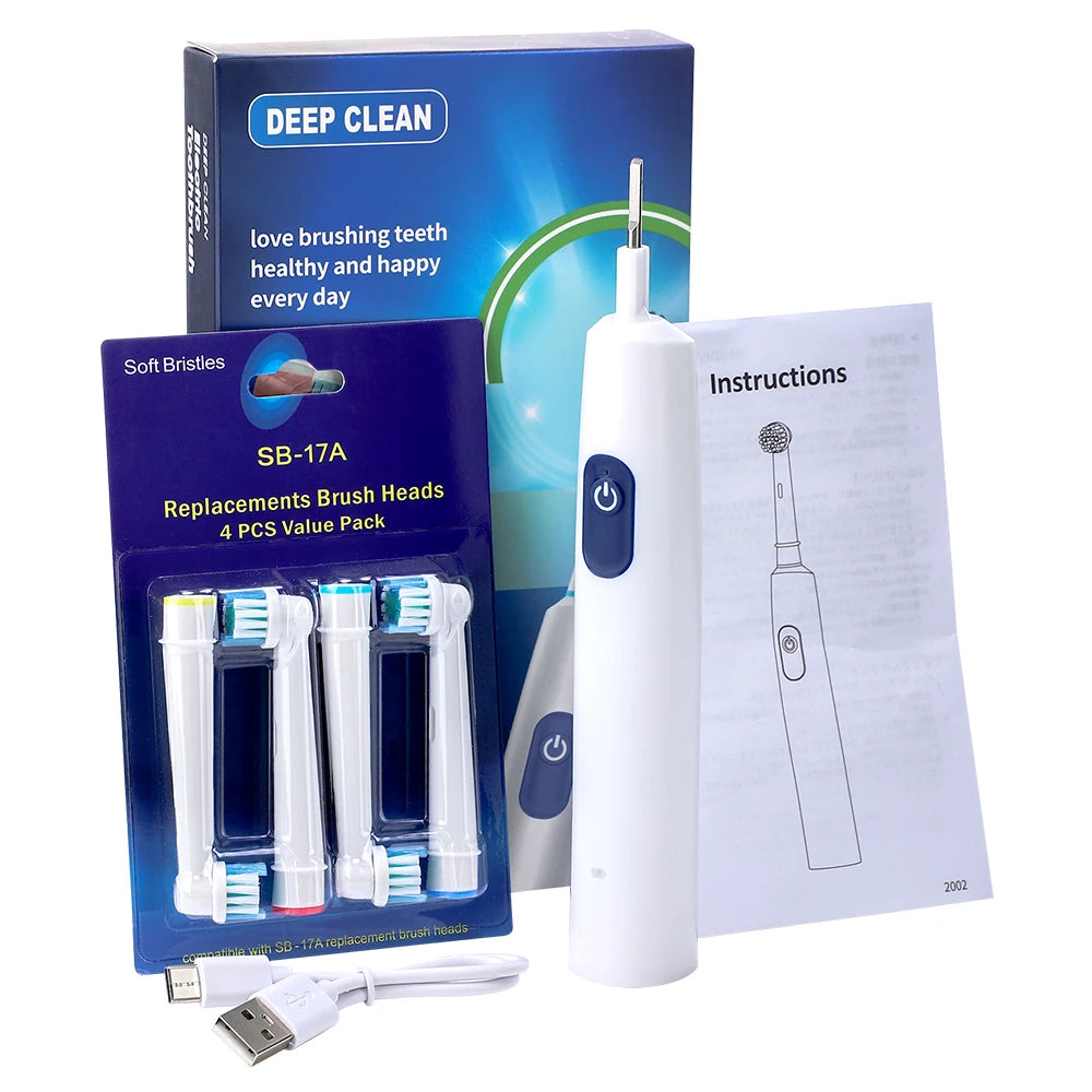 Ms.Dear Electric Toothbrush Cordless USB Rechargeable Waterproof Deep-Cleansing Technology