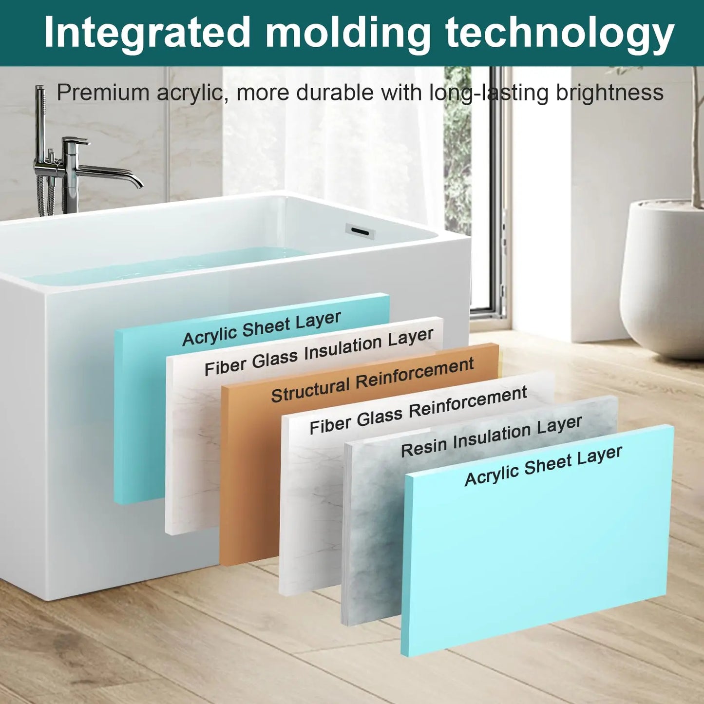 Sh.Kl Acrylic Freestanding Bathtub Soaking Tub With Seat Chrome Overflow Drain Foot Control Drain