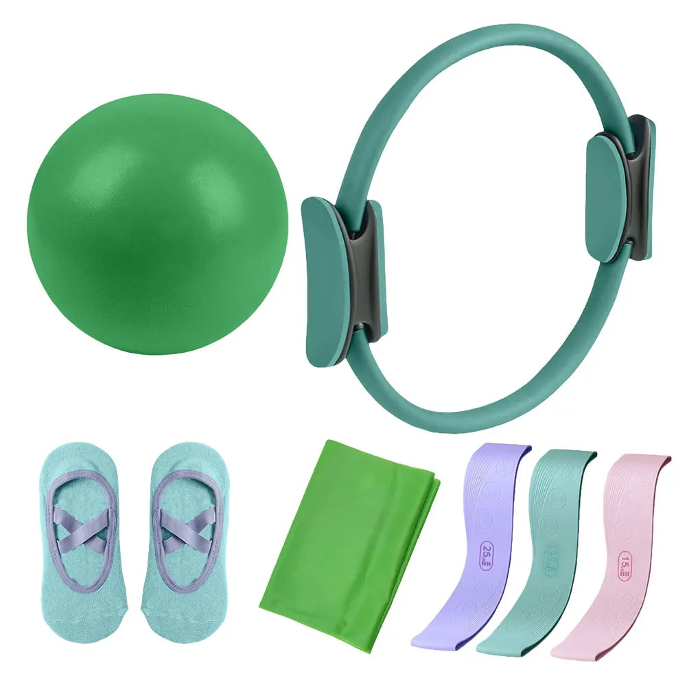 5Pcs Pilates Essential Kit with Toning Pilates Ring & Resistance Band Pilates Ring Set for Women Beginners Toning
