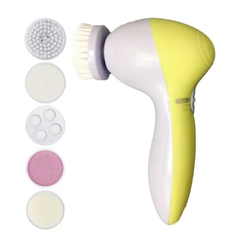 Electric Facial Cleaner 5 In 1 Face Cleansing Brush Massager