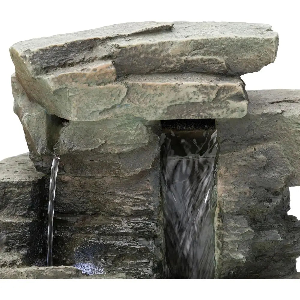 Indoor Tabletop 4 Tier Water Fountain With LED Lights