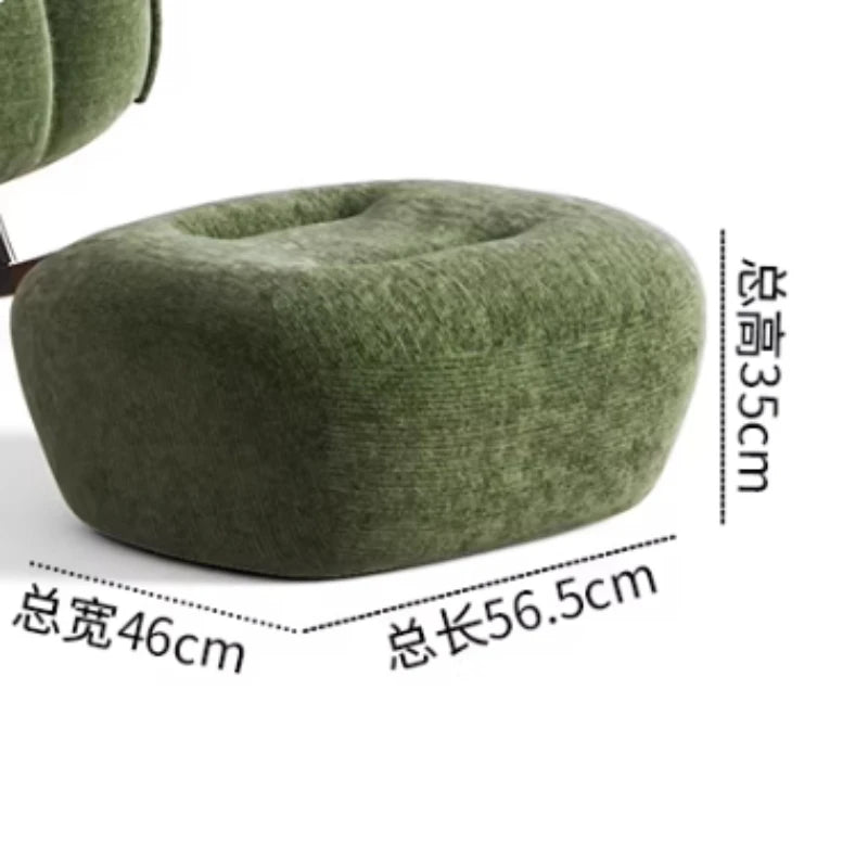 MDNG Chenille Rocking Chair High Density Foam Recliner Wood Base