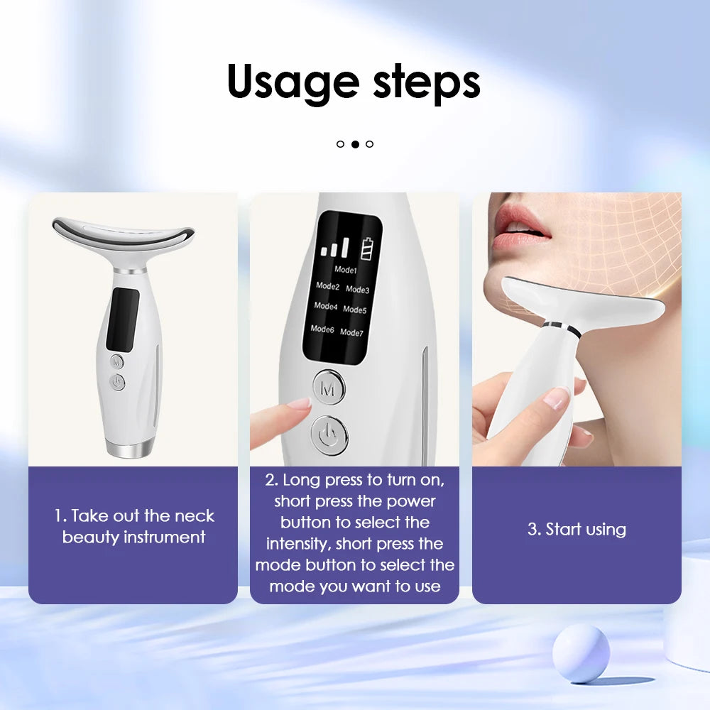 Neck And Face Lifting Massager With LED Photon Therapy