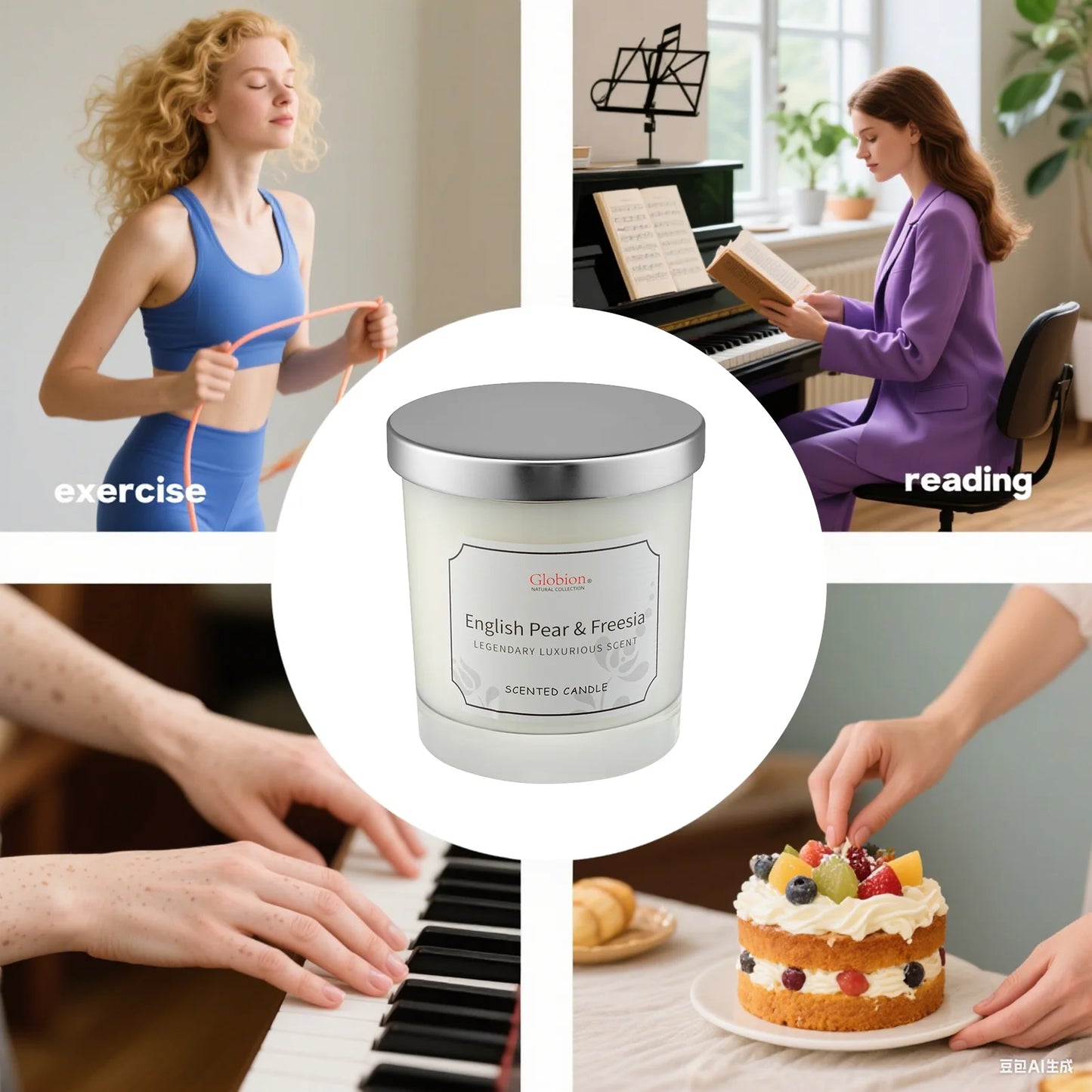 Hign-concerned English Pear Freesia Aromatherapy Scented Candle