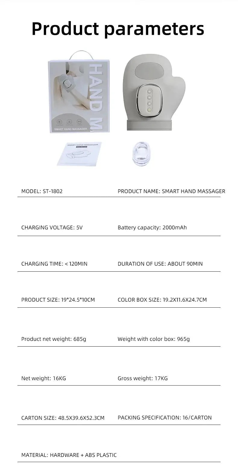 Professional Hand Massager With Heat And Airbag Compression
