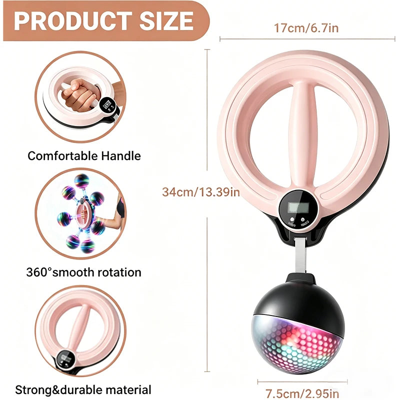 Adjustable Arm Exerciser and Wrist Trainer With 360 Rotary