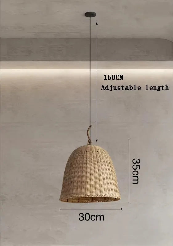 DRMIYA Bamboo Pendant Lamp Wabi Sabi Style Zen Home Lighting