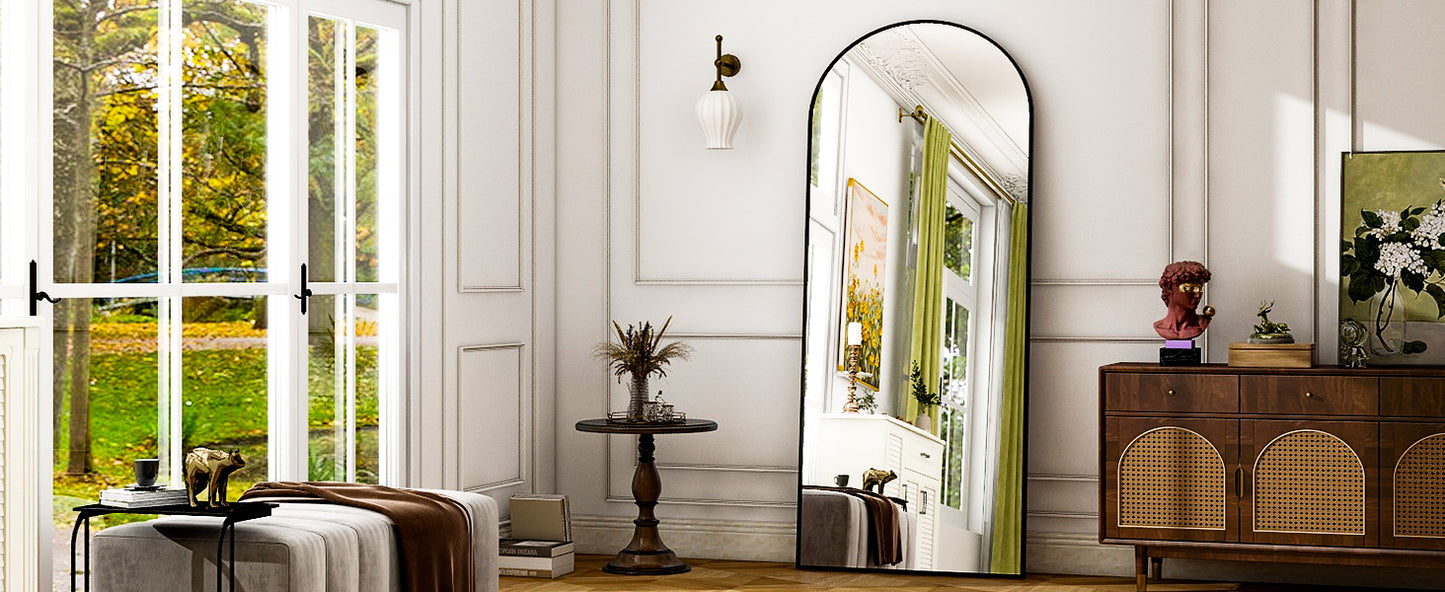 HARRITPURE Aluminum Frame Floor Mirror For Living Room