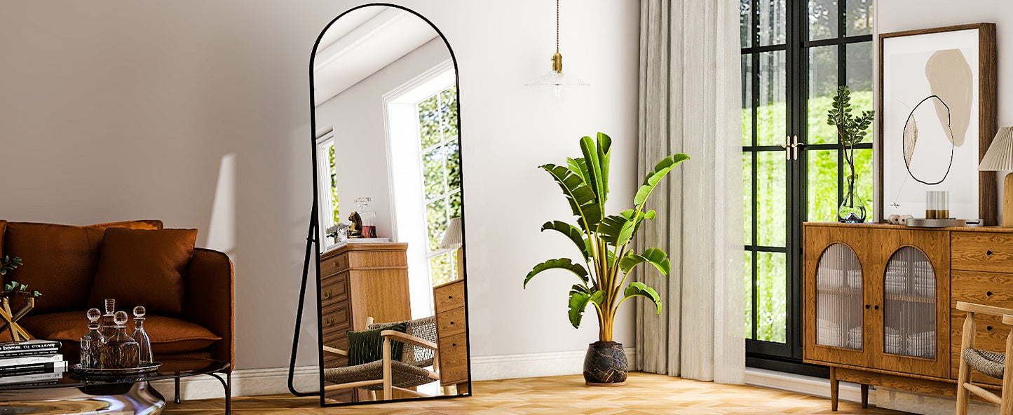 HARRITPURE Aluminum Frame Floor Mirror For Living Room