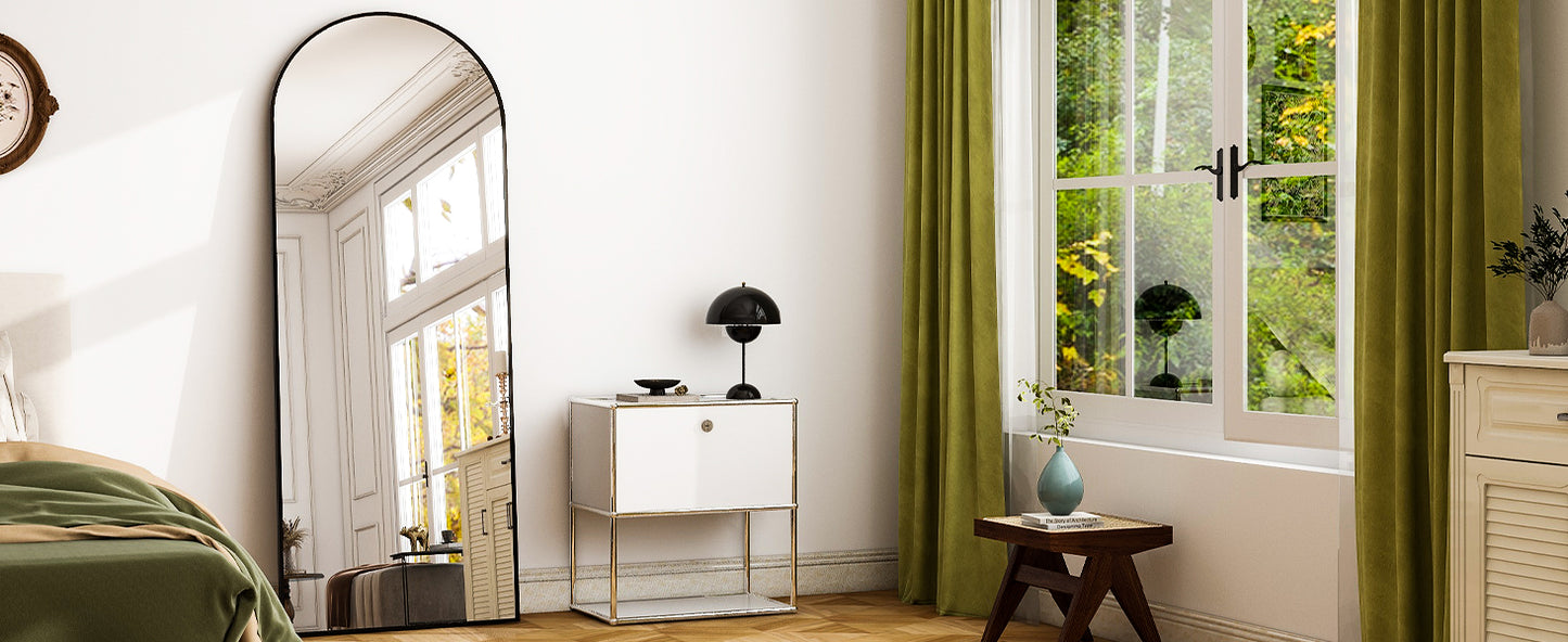 HARRITPURE Aluminum Frame Floor Mirror For Living Room
