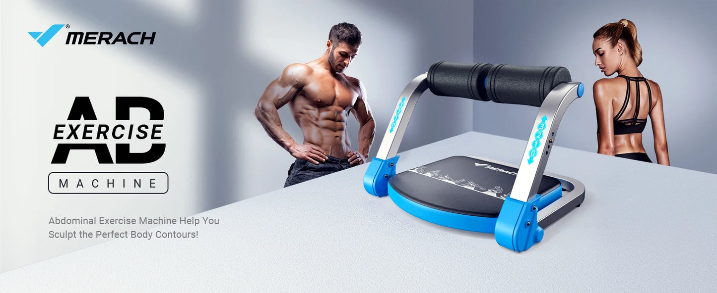 MERACH Ab Machine for Stomach Workout with 3 Adjustable Resistance