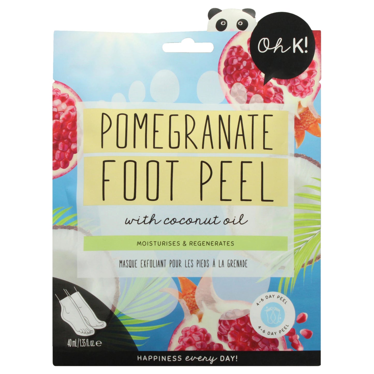 Oh K Foot Peel Mask Pomegranate for Unisex