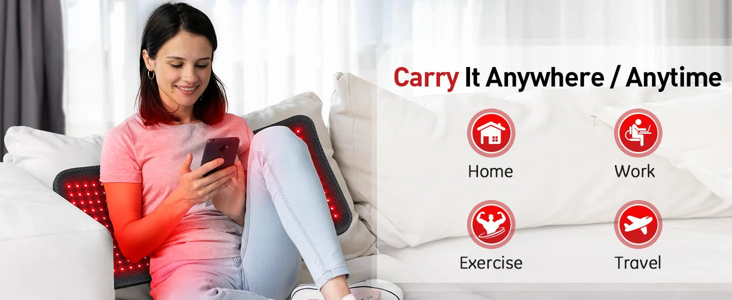 Astarexin Red Light Therapy Heating Pad for Body Pain Relief