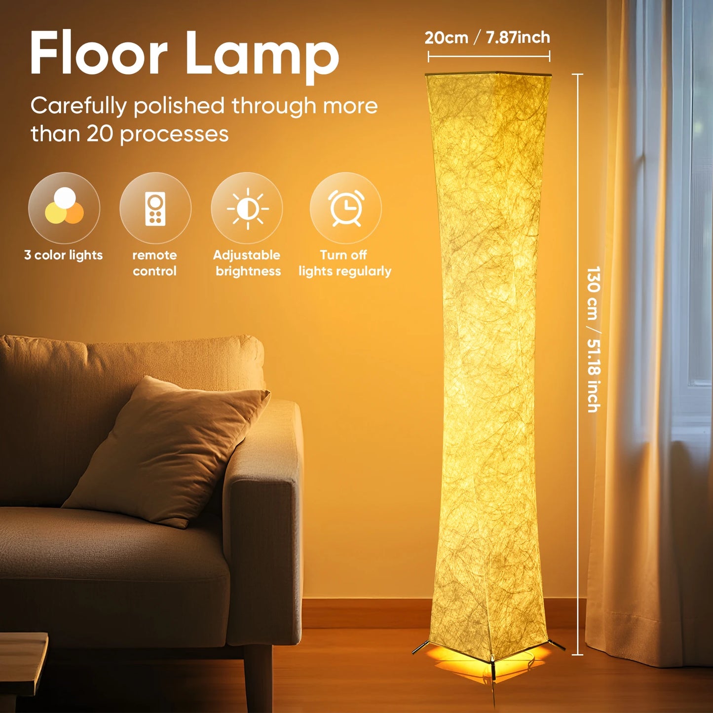 Soft Light Floor Lamp For Living Room With LED 3000K
