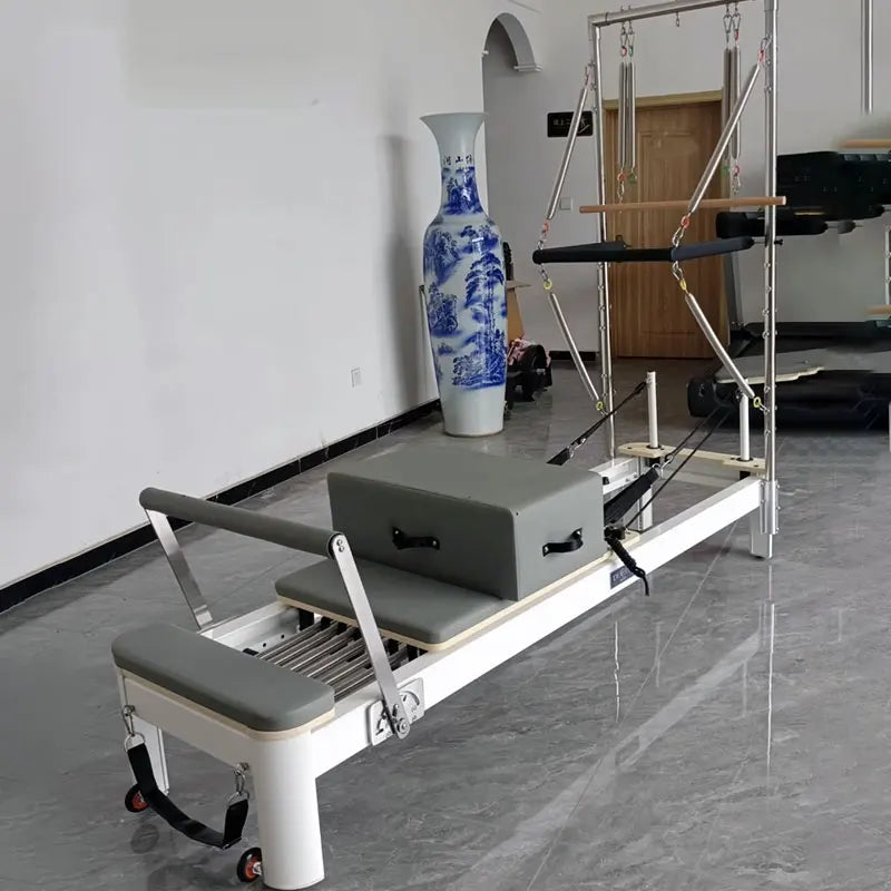 Pilates Reformer large equipment core bed yoga private teaching Pilates bed aluminum alloy small white bed two in one loft bed