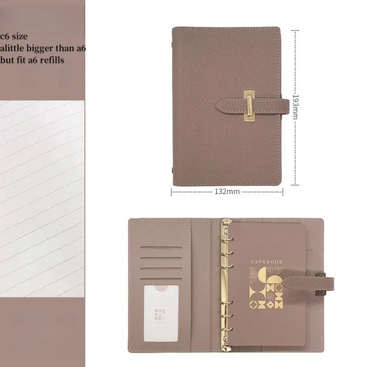 High-Concerned PU Leather Retro Business Diary Notebook Binder