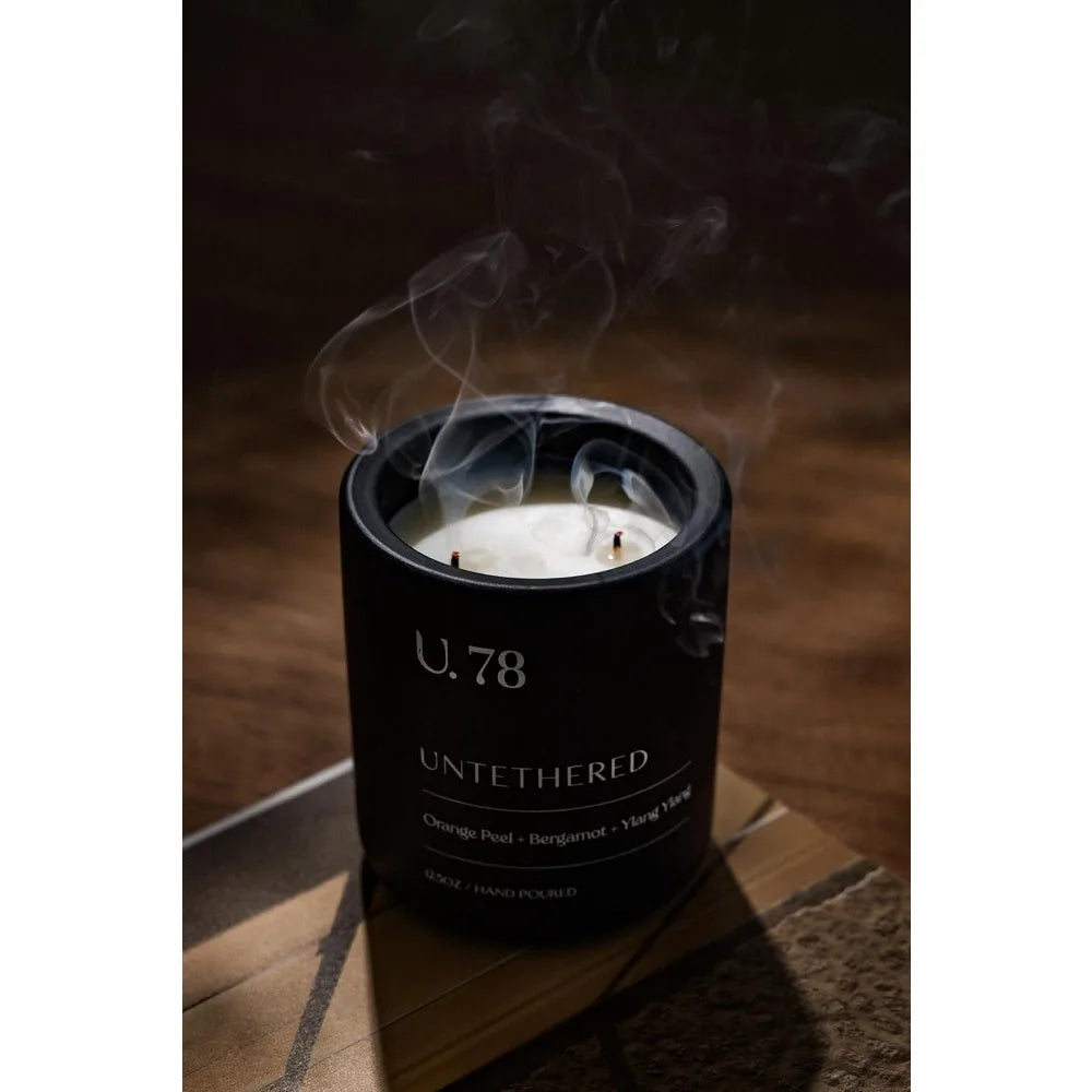 Luxury Hand-Poured Scented Candle - Orange Peel, Bergamot & Sandalwood | 100% Natural Coconut & Apricot Wax Blend | Made in USA