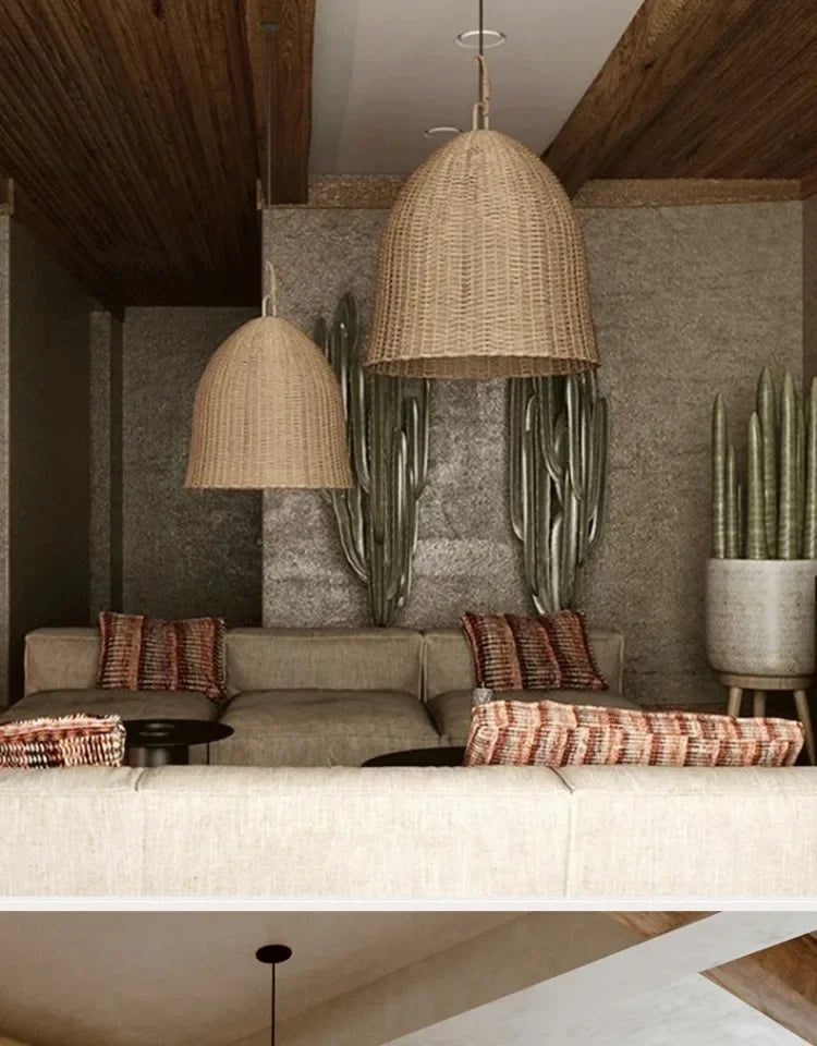 DRMIYA Bamboo Pendant Lamp Wabi Sabi Style Zen Home Lighting