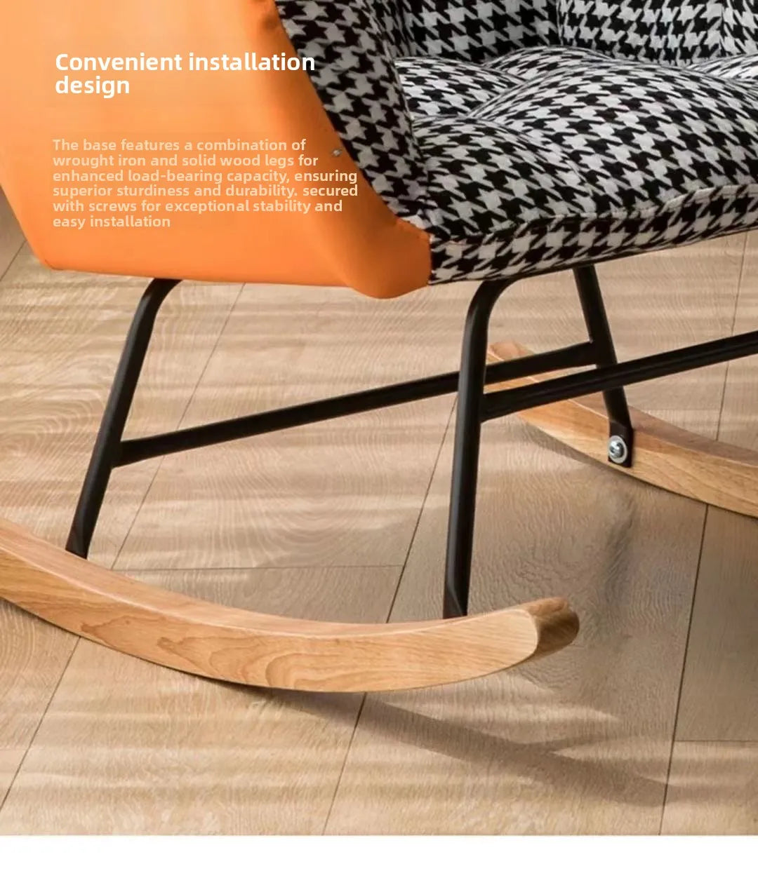 TINGFANG Balcony Rocking Chair Modern Lounge For Living Room