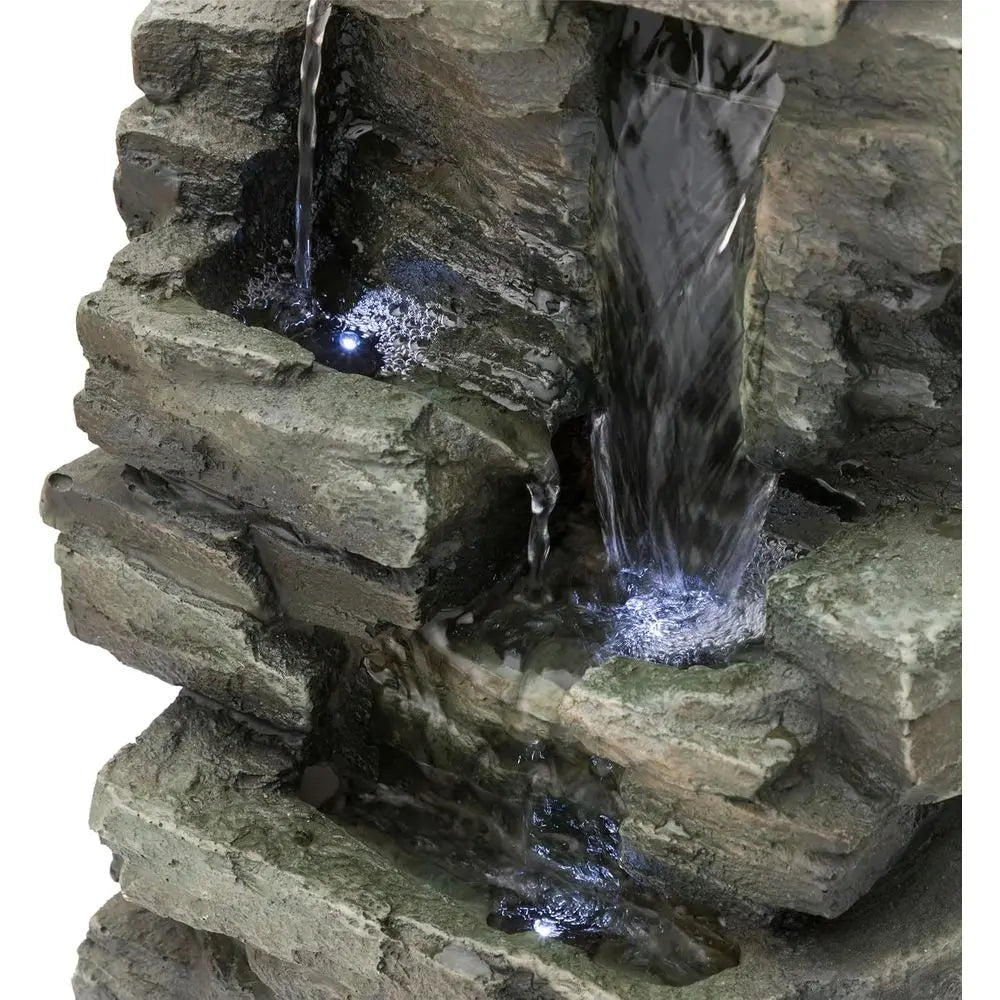 Indoor Tabletop 4 Tier Water Fountain With LED Lights