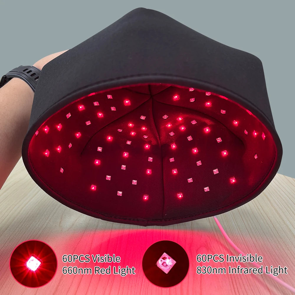 Red Light Regrowth Cap With Infrared LEDs For Scalp Therapy