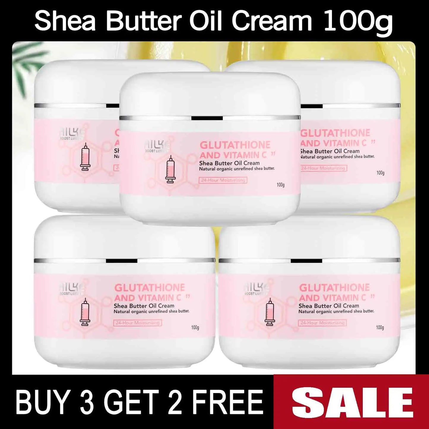 AILKE Glutathione Vitamin C Shea Butter Cream Brightening Moisturizer