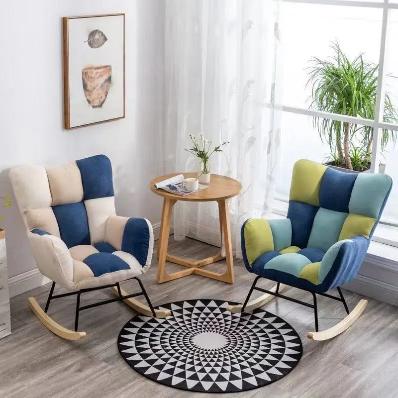 TINGFANG Balcony Rocking Chair Modern Lounge For Living Room