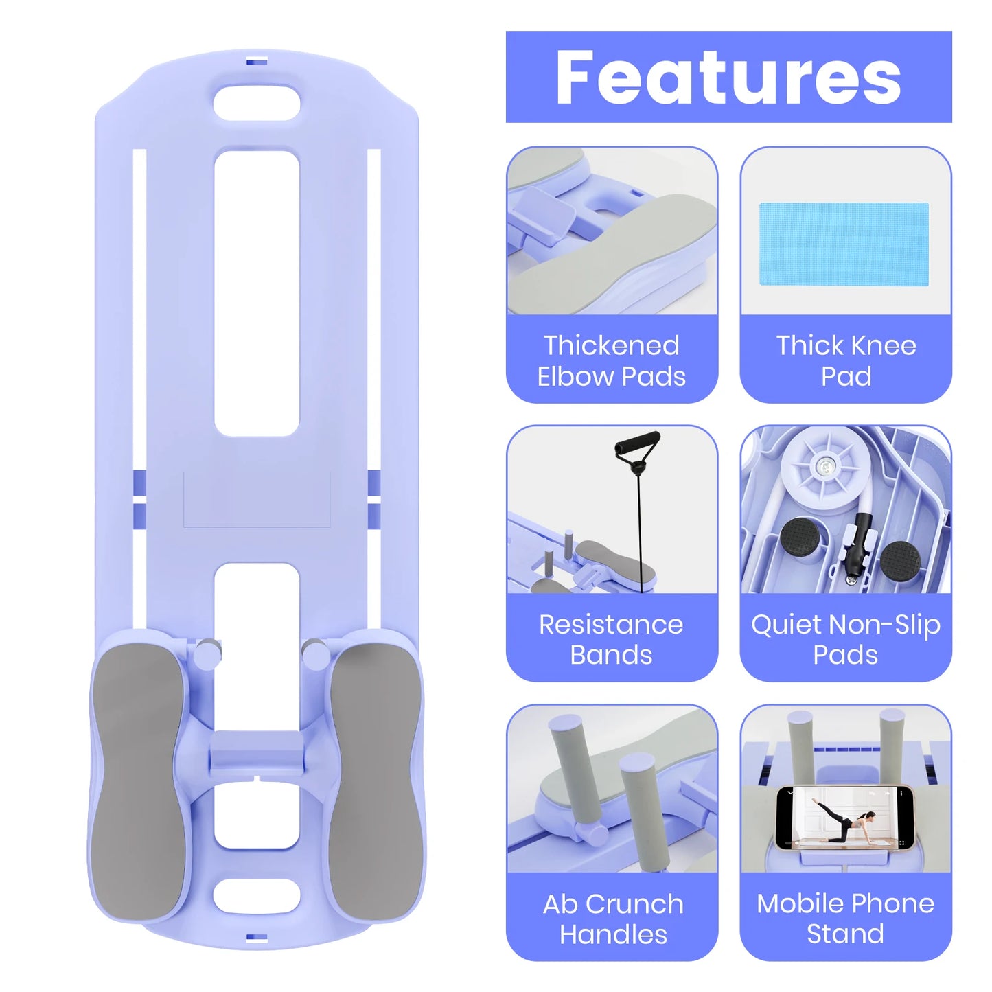 5-In-1 Foldable Pilates Abs Board For Core And Full-Body Fitness