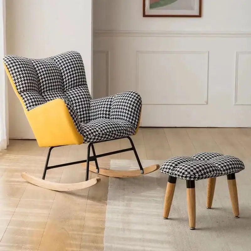 TINGFANG Balcony Rocking Chair Modern Lounge For Living Room