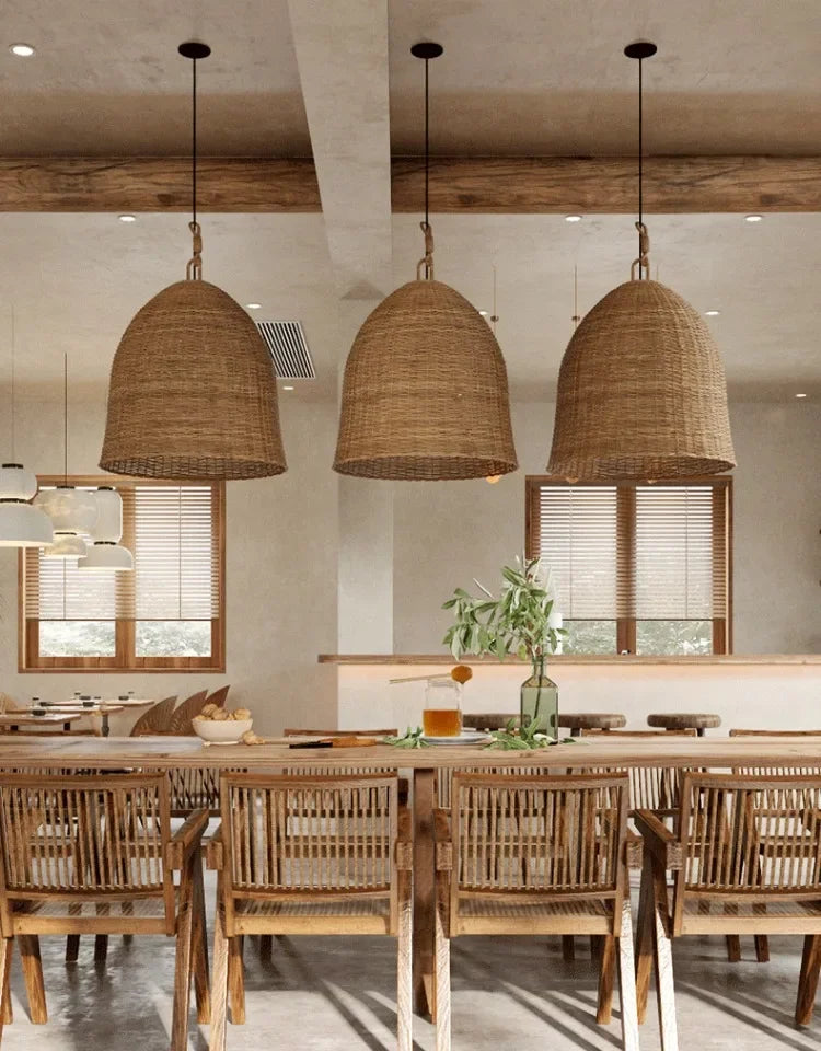 DRMIYA Bamboo Pendant Lamp Wabi Sabi Style Zen Home Lighting
