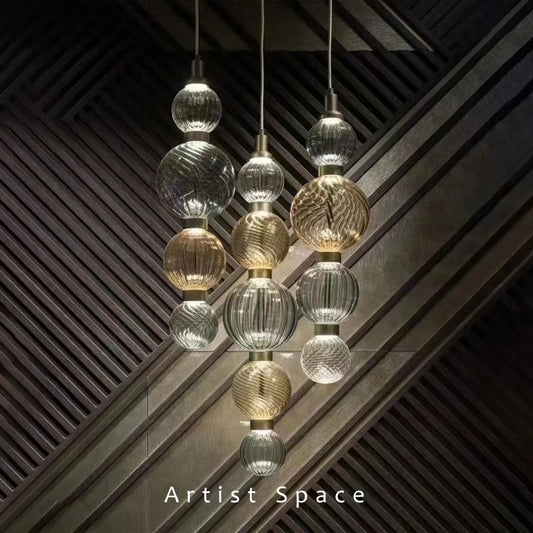 Glass LED Pendant Lamp For Dining Room And Kitchen