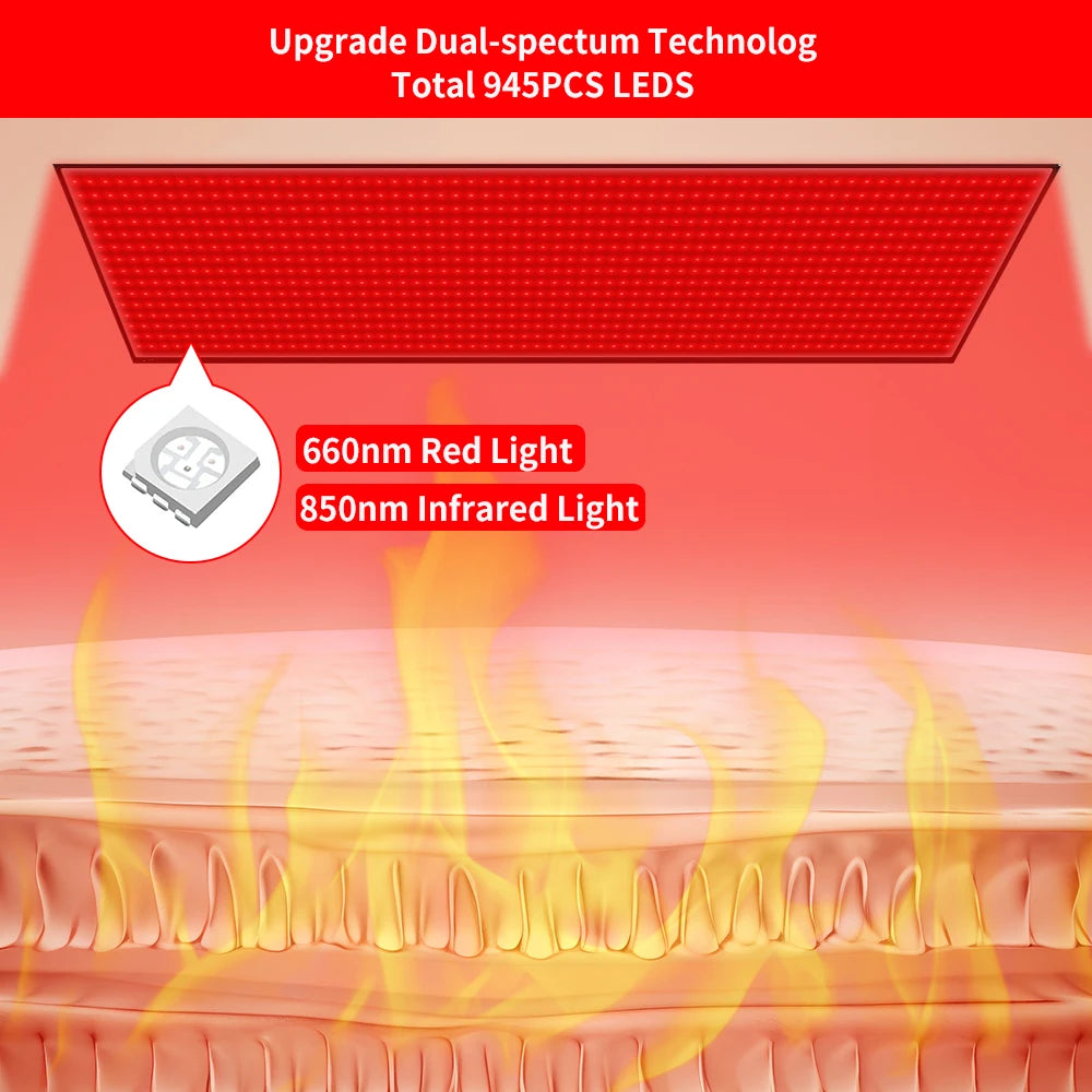 Full Body LED Light Therapy Mat 660nm 850nm Beads