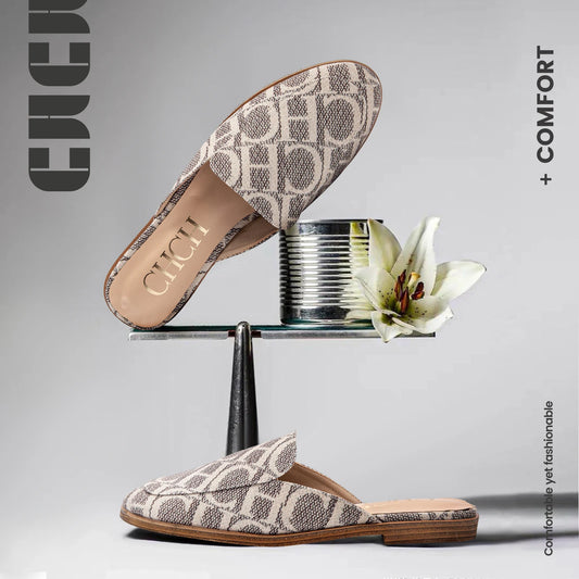 CHCHCN Luxury Summer Slippers for Women Low Heel Sandals Non Toe Outdoor Beach Shoes