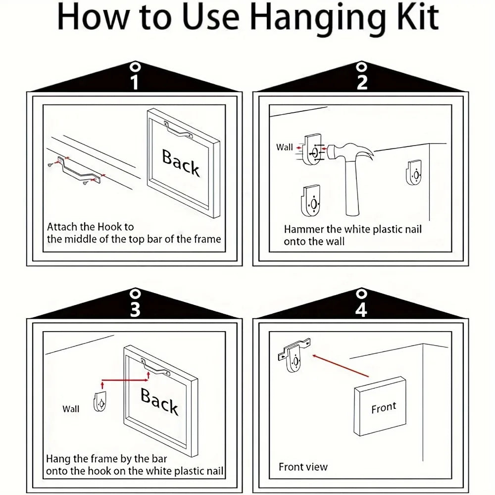 Large modern pine frame plum blossom canvas wall art - 1.5 "thick abstract flower painting with gold accents