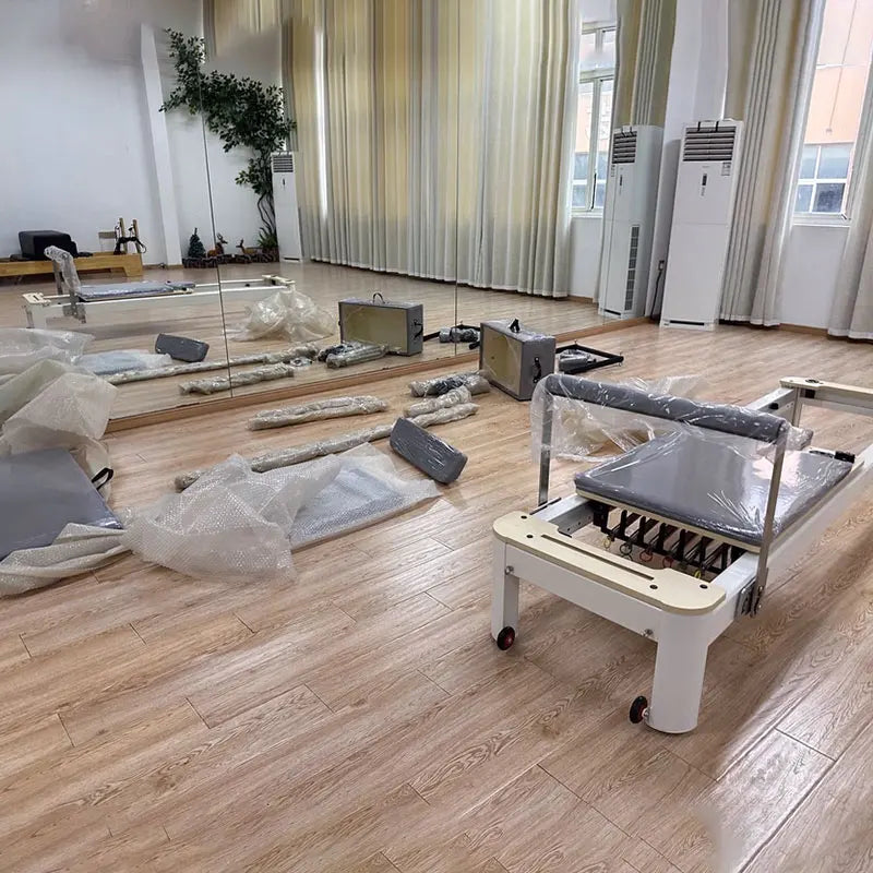 Pilates Reformer large equipment core bed yoga private teaching Pilates bed aluminum alloy small white bed two in one loft bed