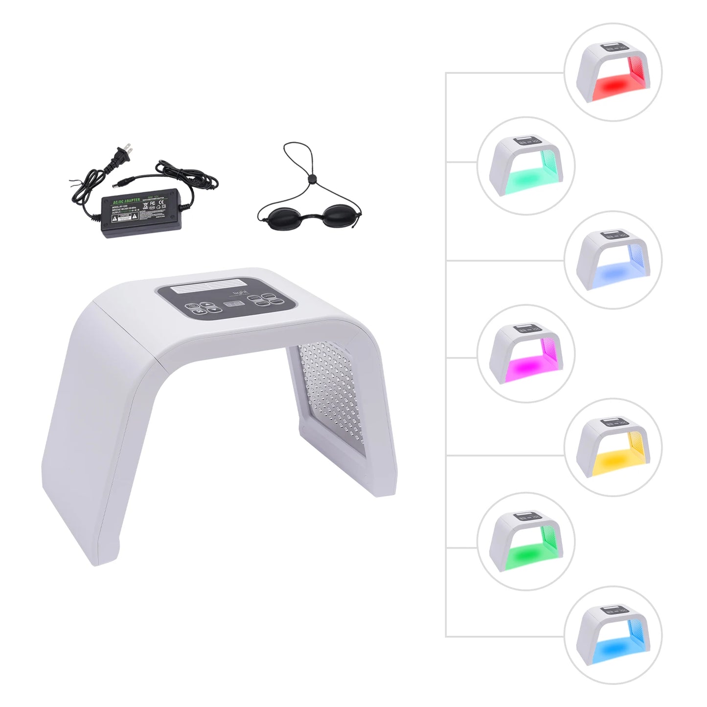 7 Color LED LightTherapy MaskForFacialTherapy 7in1 Professional SkinCare Device HomeSpa