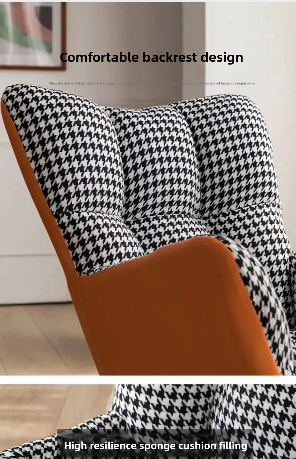 TINGFANG Balcony Rocking Chair Modern Lounge For Living Room