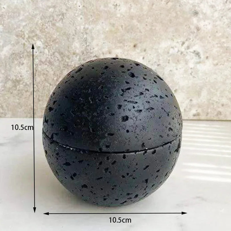 La Trouvailled Travertine Sphere Mubkhar Incense Burner