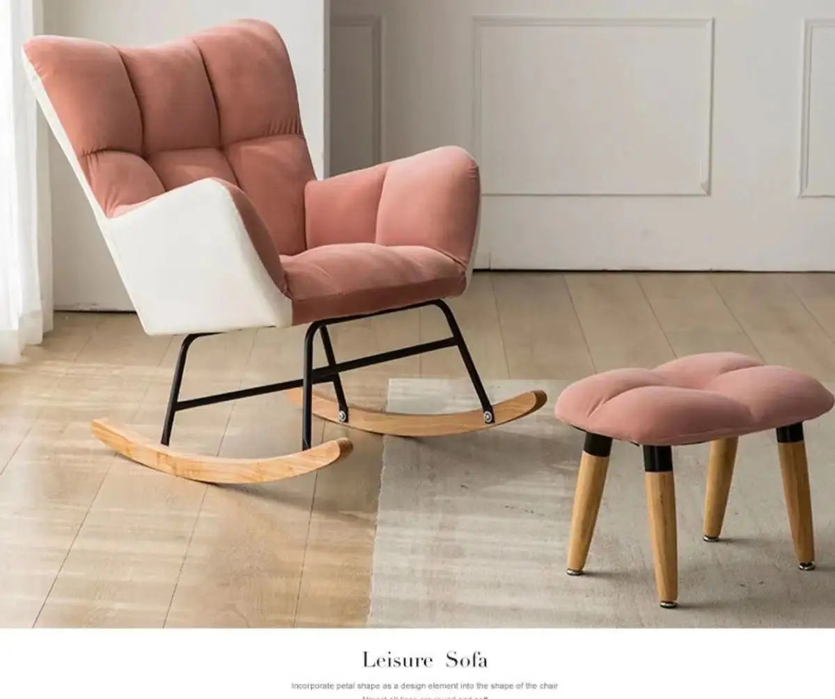 TINGFANG Balcony Rocking Chair Modern Lounge For Living Room