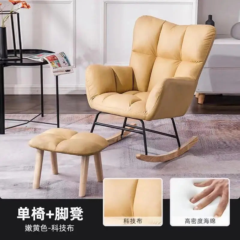 TINGFANG Balcony Rocking Chair Modern Lounge For Living Room