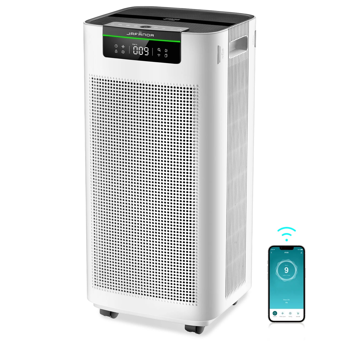 Jafanda Smart Air Purifier With True HEPA Activated Carbon Alexa