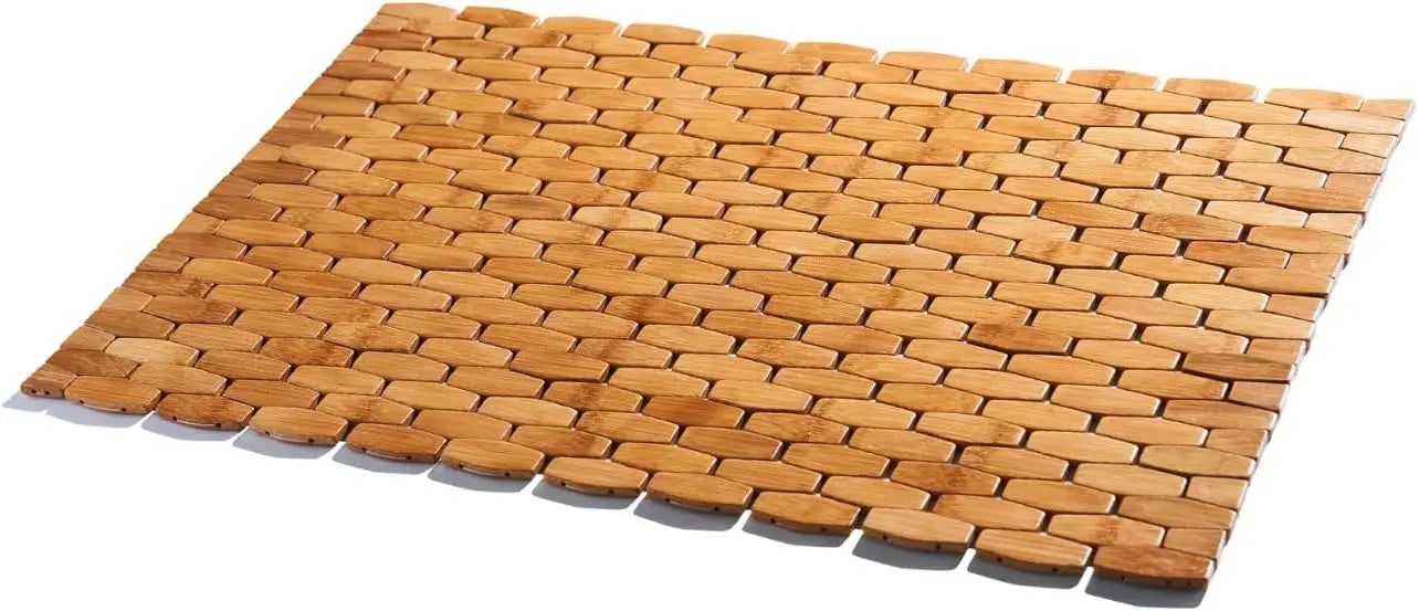 Rollable Bamboo Bathroom Floor Mat Non Slip Spa And Outdoors