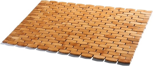 Rollable Bamboo Bathroom Floor Mat Non Slip Spa And Outdoors