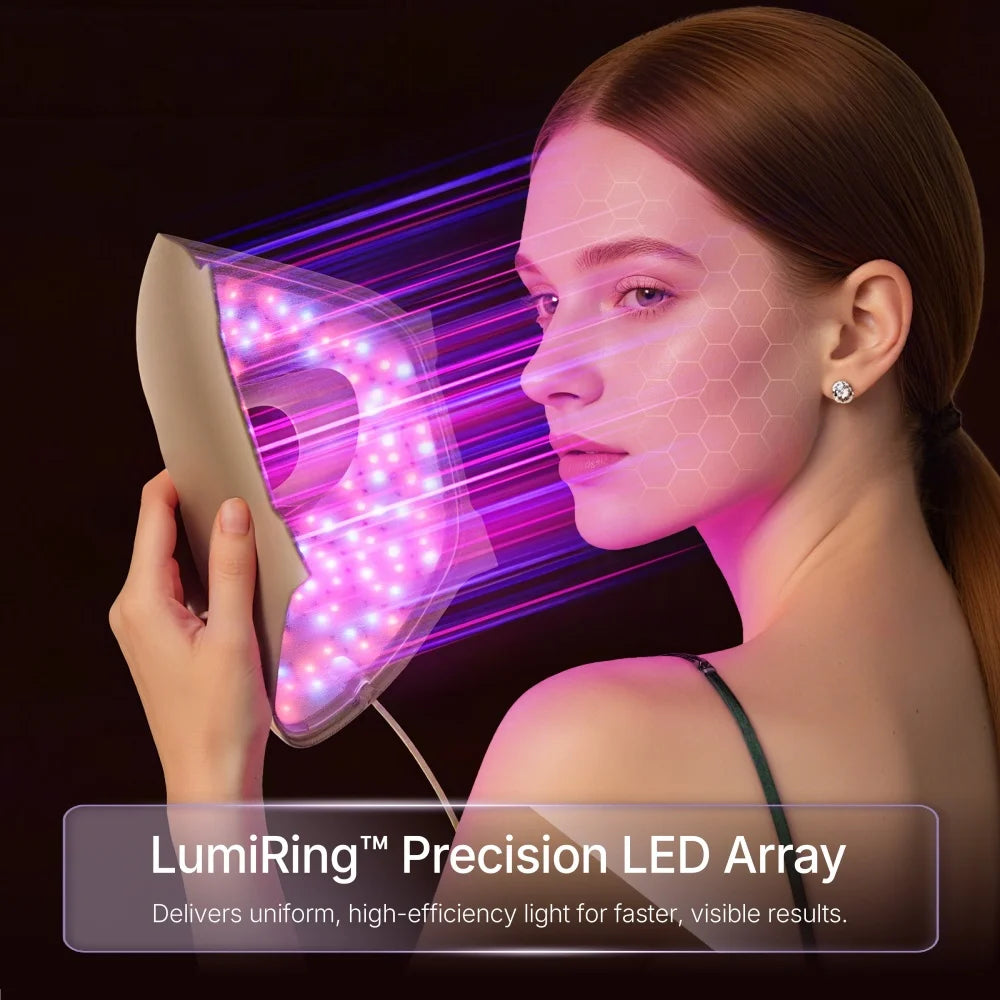 Hello Face M300 4D LED Light Therapy Mask for Neck
