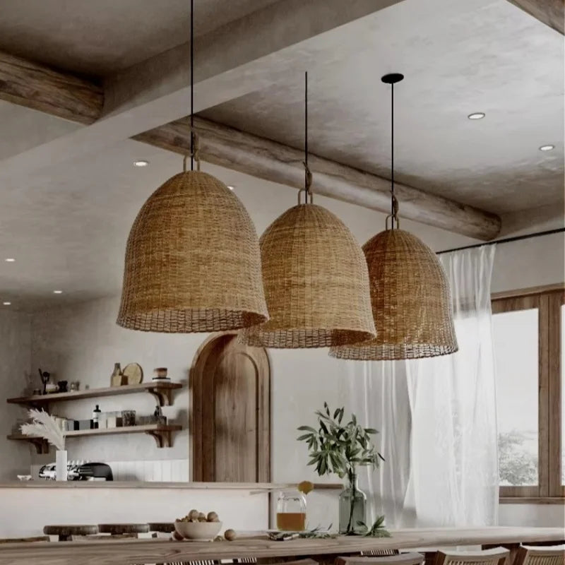 DRMIYA Bamboo Pendant Lamp Wabi Sabi Style Zen Home Lighting