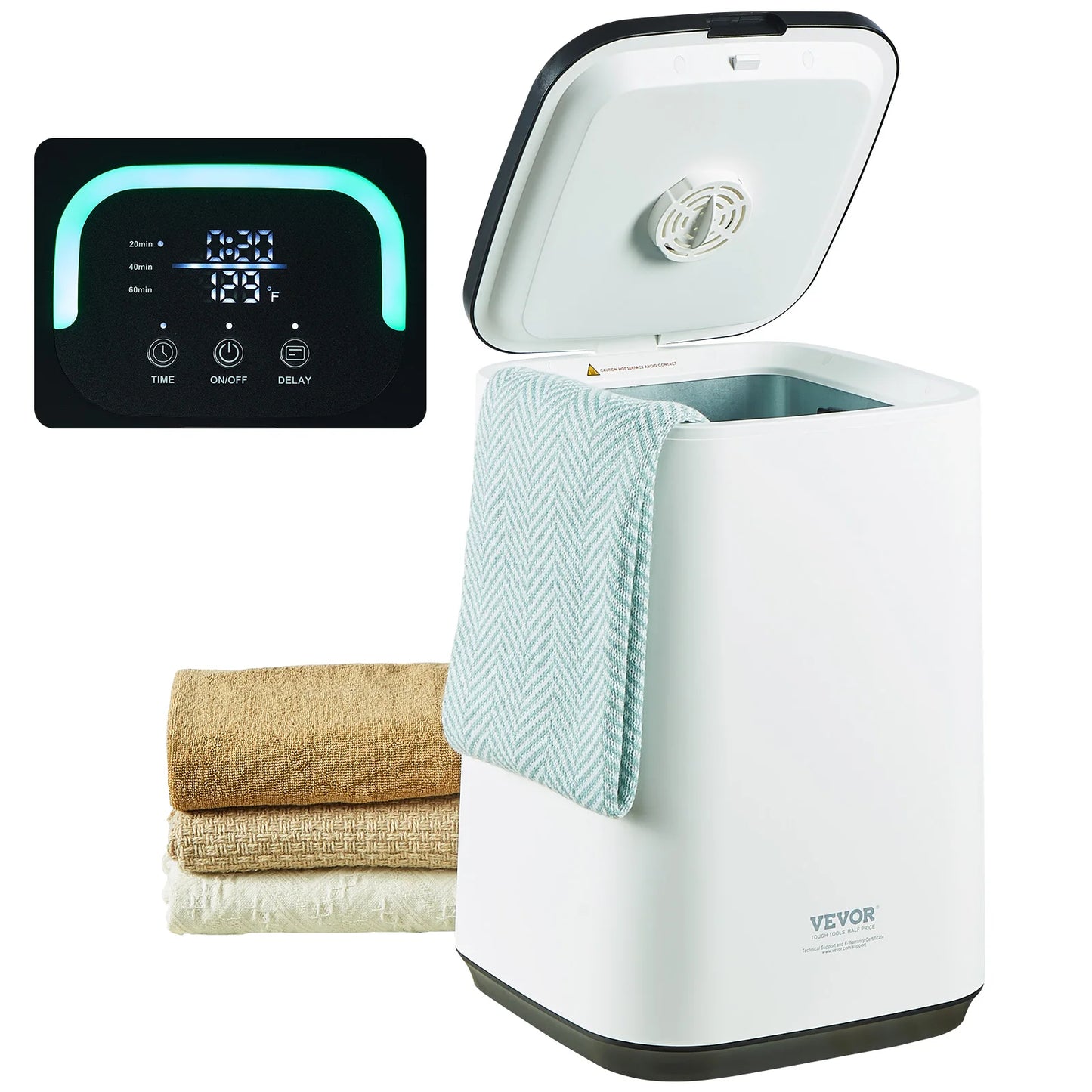 SucceBuy Towel Warmer Bucket With Auto Shut Off LED Screen
