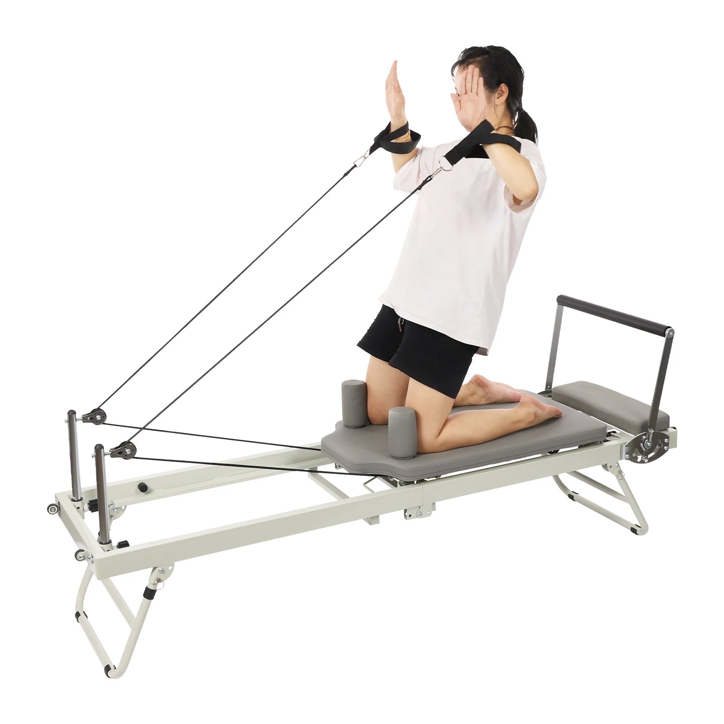 Foldable Pilates Reformer Machine For Home Gym Multifunctional Fitness Equipment